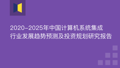 2020-2025年中國(guó)計(jì)算機(jī)系統(tǒng)集成行業(yè)發(fā)展趨勢(shì)預(yù)測(cè)及投資規(guī)劃研究報(bào)告